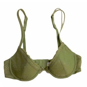 Olive green bra